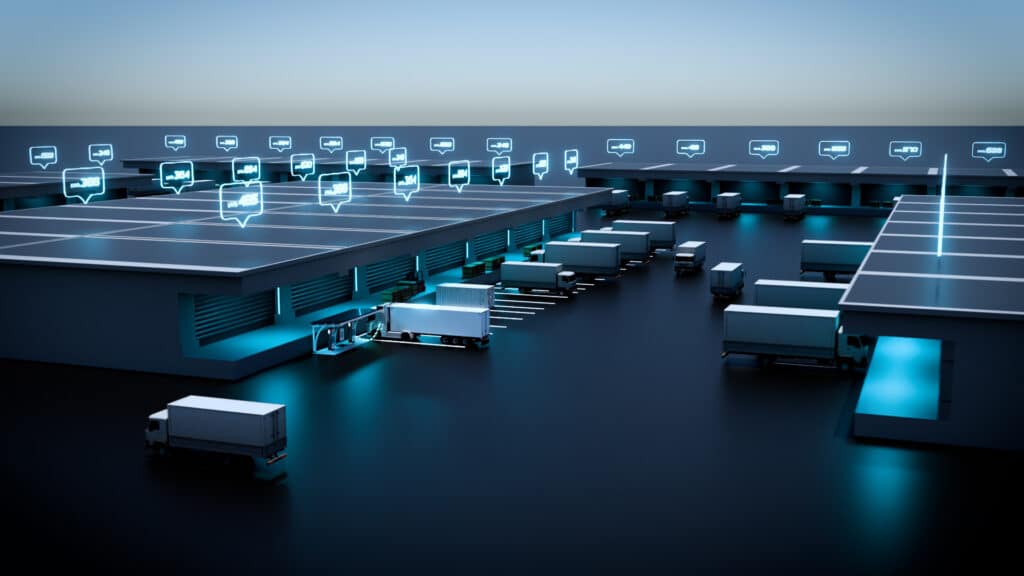 Simulação 3D Galpão Logístico Controle de Energia